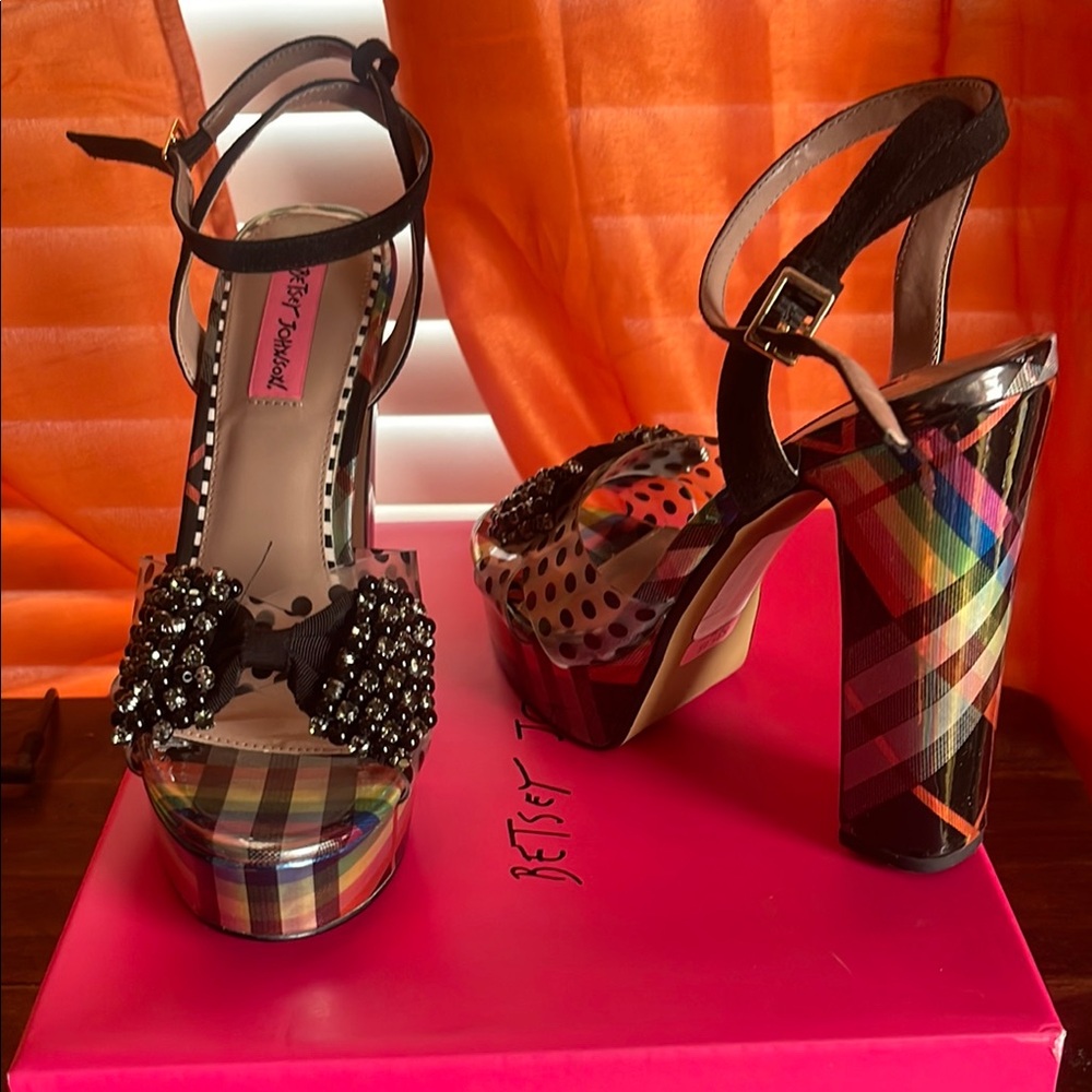 Betsey Johnson Multicolor Platform Heels - Picture 2 of 7